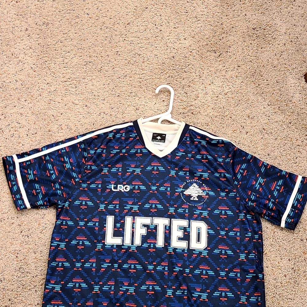 LRG Lifted Research Group Mens Soccer Type T Shirt Jersey Size XXL